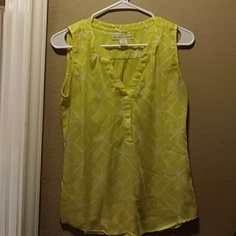 Yellow patterned blouse